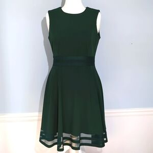 Calvin Klein, Green Knee-length Dress, 12